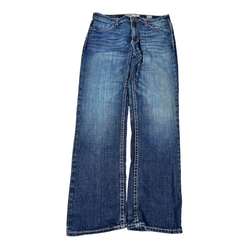 BKE Men’s Dark Wash Tyler Straight Leg Denim Jeans - 34R - Picture 1 of 4